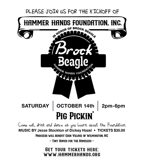 Pig Pickin' to honor Brock Beagle in Hammer Hands.
